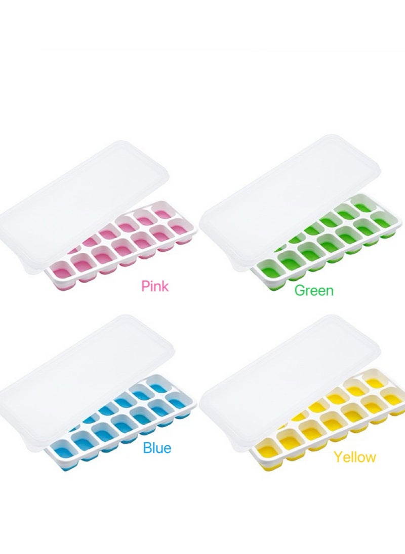 Generic - Ice Cube Tray, Ice Cube Maker (Pack of 4) - Ice Cube Trays with Leak Proof Lid, Large Ice Cube Mold, Slow Melting Ice Cube for Chilling Cocktails, Drinks, Juice - Image 1