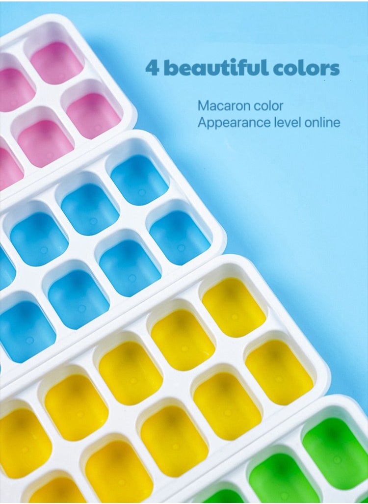 Generic - Ice Cube Tray, Ice Cube Maker (Pack of 4) - Ice Cube Trays with Leak Proof Lid, Large Ice Cube Mold, Slow Melting Ice Cube for Chilling Cocktails, Drinks, Juice - Image 1