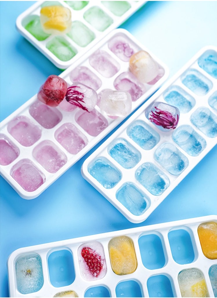 Generic - Ice Cube Tray, Ice Cube Maker (Pack of 4) - Ice Cube Trays with Leak Proof Lid, Large Ice Cube Mold, Slow Melting Ice Cube for Chilling Cocktails, Drinks, Juice - Image 1