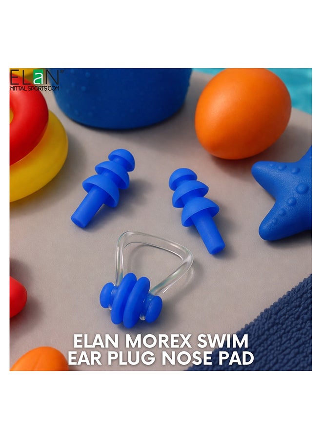 ELAN Morex Swimming Accessory Set - Blue - Ergonomic Silicone Ear Plugs & Non-Slip Nose Clip Set - Waterproof Sinus & Ear Protection for Professional & Fitness Swimmers - Includes Storage Case - Image 5