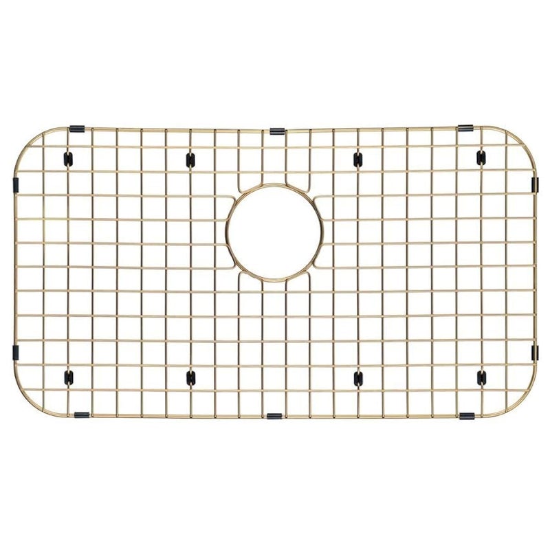 Starstar Sinks Protector Matte Gold 304 Stainless Steel Kitchen Bottom Protector Grid Rack For The Sink 26 x 14375