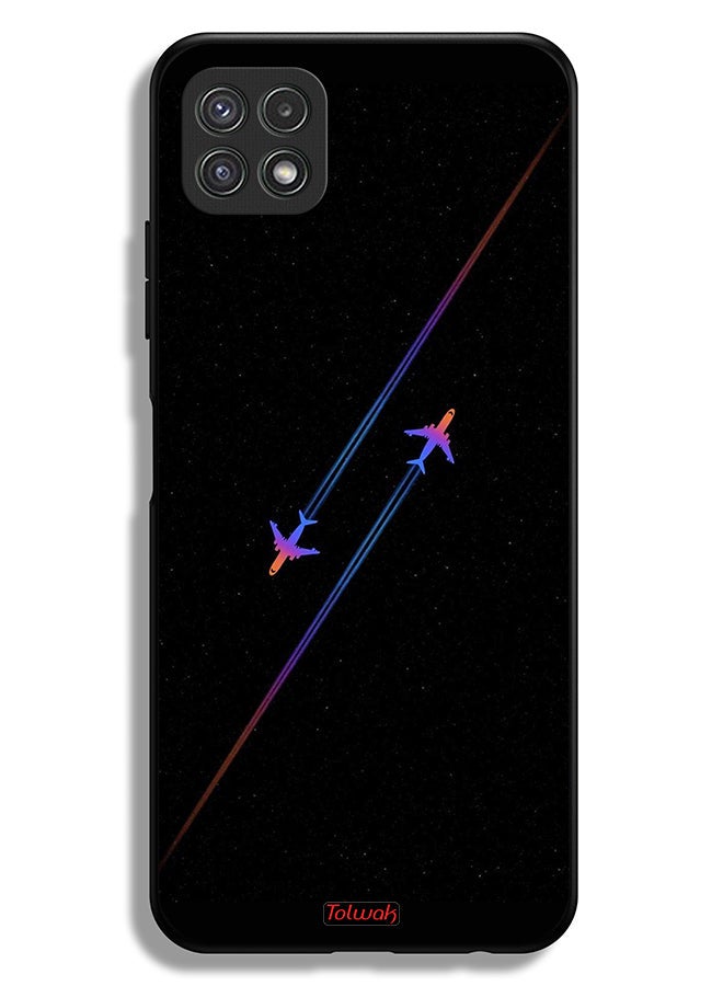 Tolwak Samsung Galaxy A22 5G Protective Case Cover Airplanes Art - Image 1