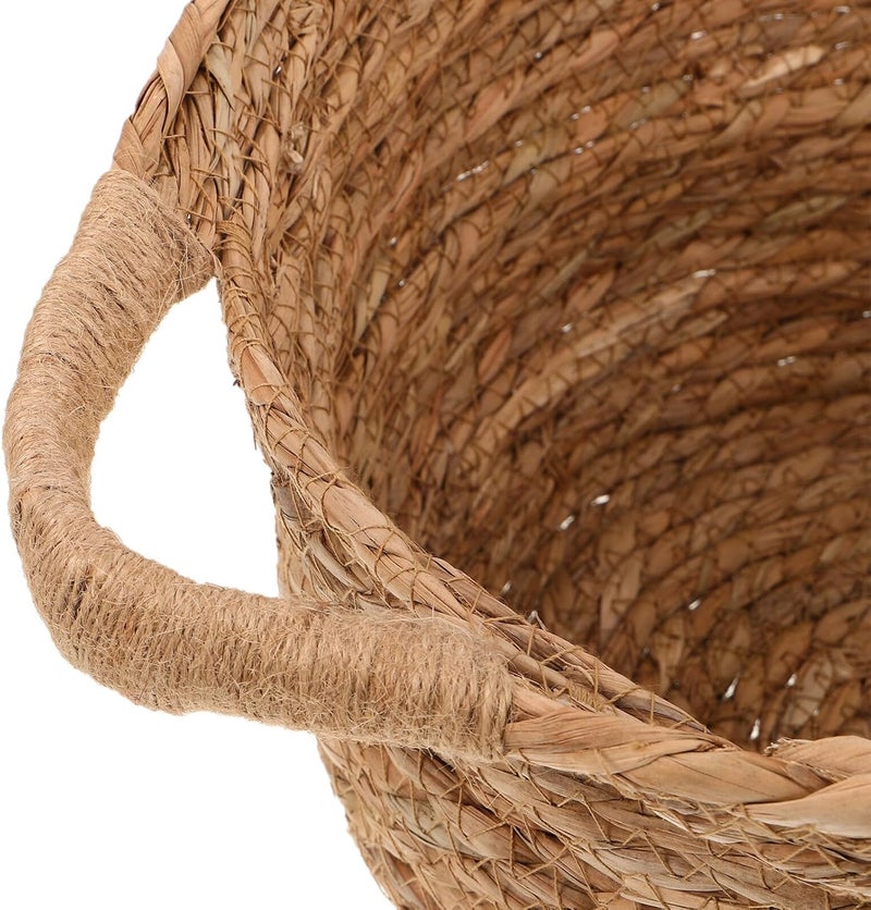 PRETYZOOM Newborn Photography Prop Basket with Handle Wicker Handheld Basket for Photo Shoot for Newborn Girl and Boy Photo Sessions - Image 2