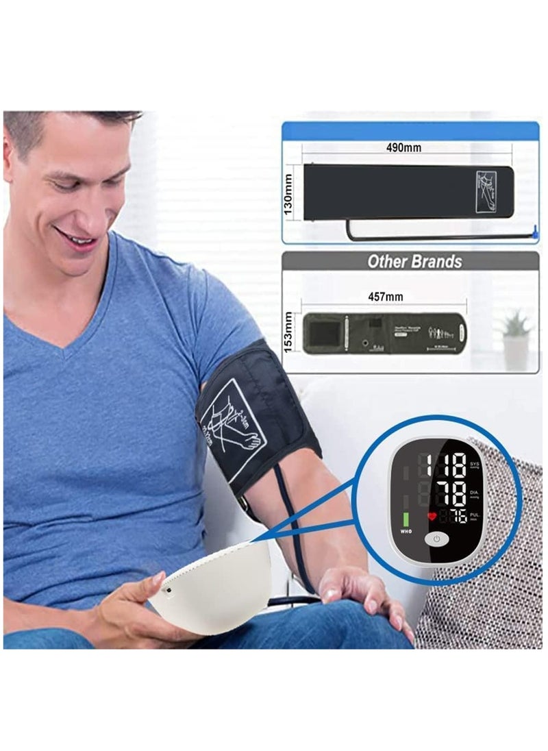Furtey - Upper Arm Blood Pressure Machine With 4.7-Inch Large Screen Adjustable Blood Pressure Cuff Fully Automatic Voice Broadcast Irregular Heartbeat Detector - Image 1