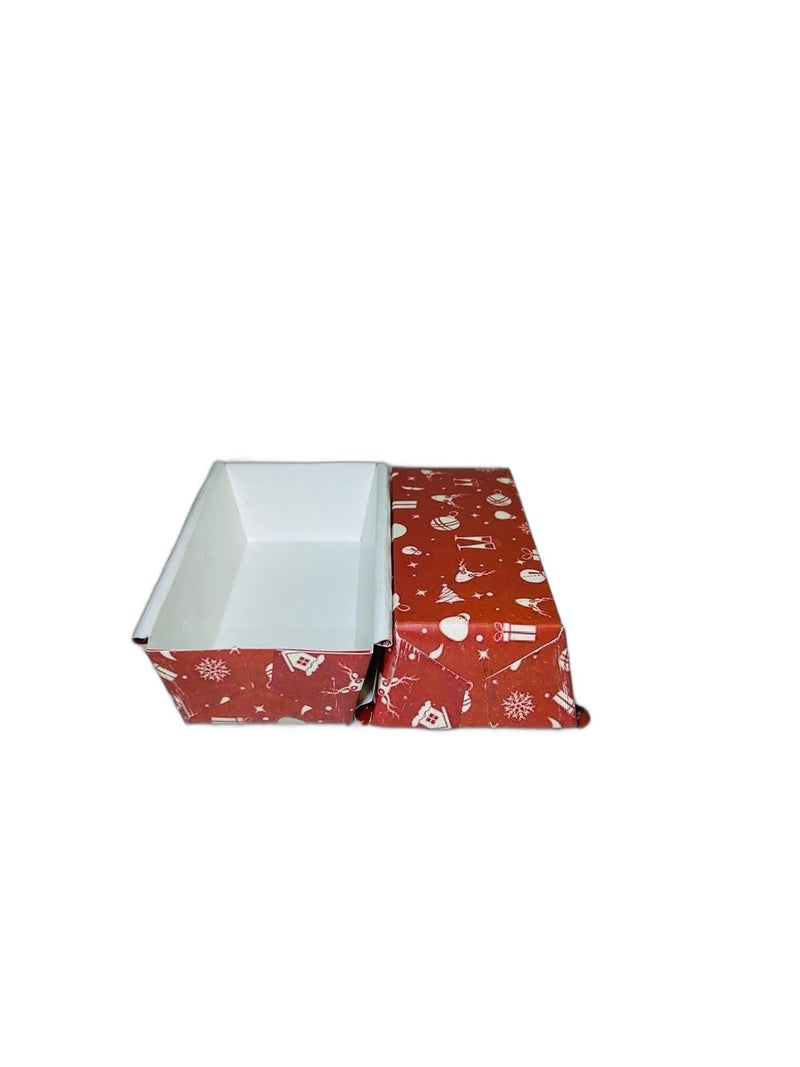 Baekence Bake and Serve Cake Moulds Christmas Mould Rectangular Baking Tray 200 Grams Red Pack of 10 pcs - Image 2