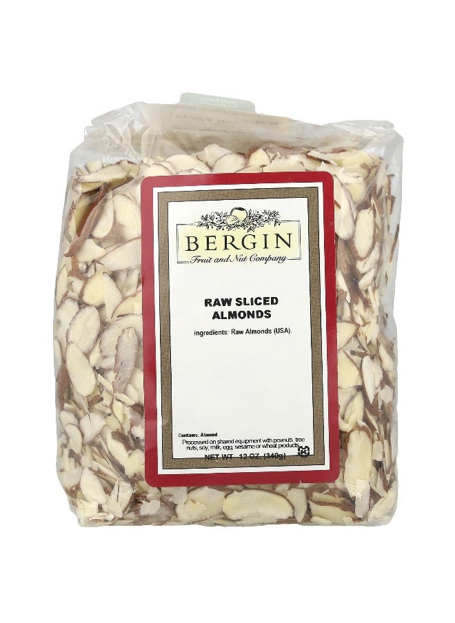 Bergin Fruit and Nut Company Bergin Fruit and Nut Company, Raw Sliced Almonds, 12 oz (340 g)  - Image 1
