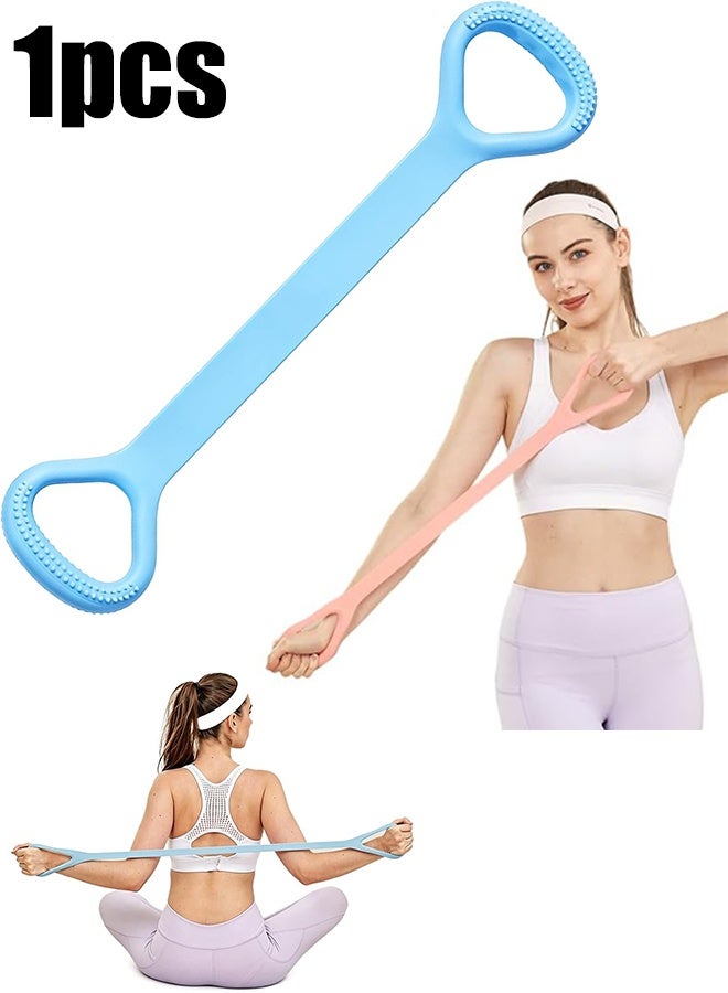 KANGLI 1 PCS Figure 8 Resistance Band, Arm Back Shoulder Exercise Elastic Rope Stretch Fitness Band, Foot, Leg, Hand Stretcher, Arm Exerciser for Yoga Pilates Stretching Physical Therapy, Home Gym Workout - Image 1