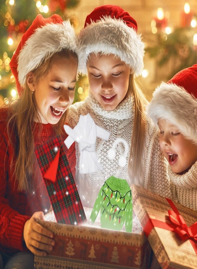 Aoriher 9 Pcs Christmas Doll Accessories Set Includes Sleeping Bag Bathrobe Mask Ear Muffs Scarf Glasses Hammock Sweater(Bulb) - Image 4