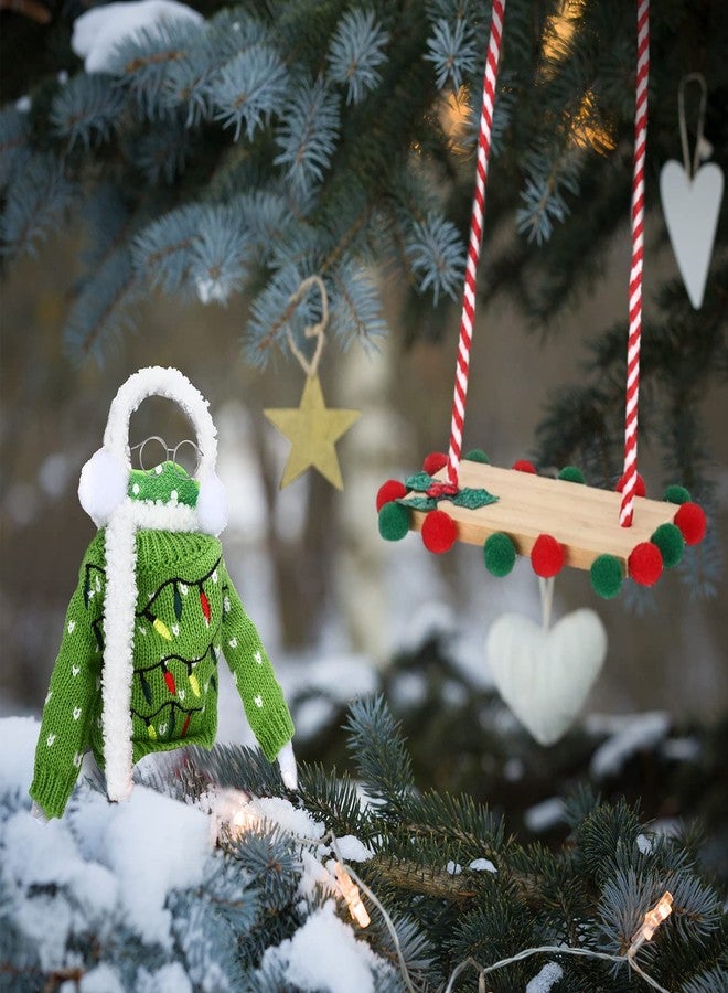 Aoriher 9 Pcs Christmas Doll Accessories Set Includes Sleeping Bag Bathrobe Mask Ear Muffs Scarf Glasses Hammock Sweater(Bulb) - Image 5