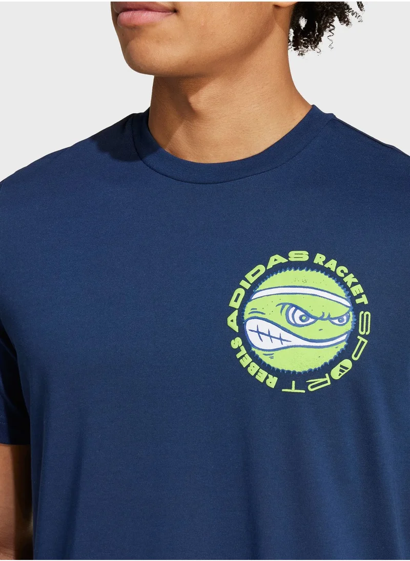 Adidas Racket Sport Rebels Graphic T-Shirt