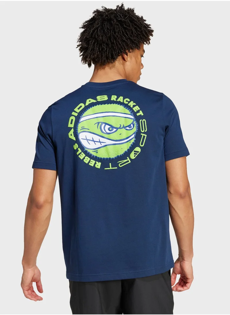 Adidas Racket Sport Rebels Graphic T-Shirt