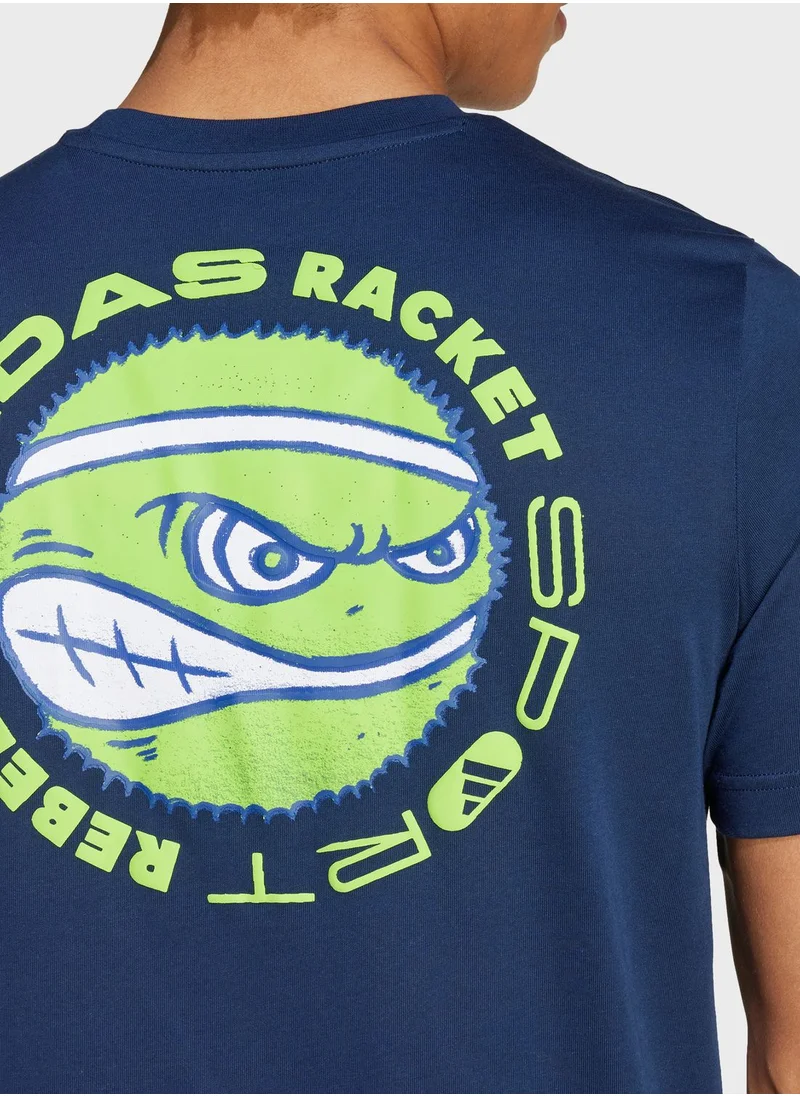 Adidas Racket Sport Rebels Graphic T-Shirt