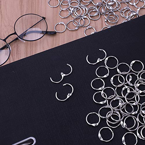 Antner 120PCS 0.75 Inch Loose Leaf Binder Rings - Nickel Plated Small Metal Book Rings Keyrings for Paper, Index Cards, Flashcards, Keychains, Crafts, Home & Office Organization, Silver - Image 5