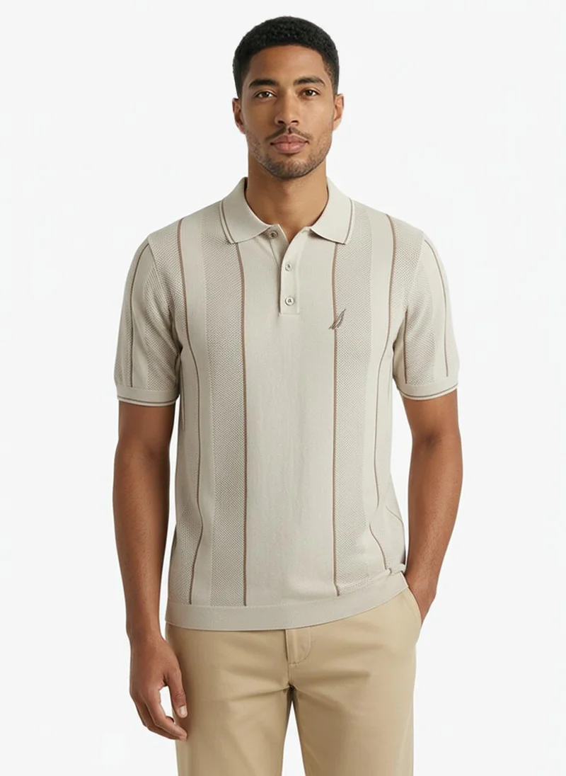 Nautica Men Short Sleeve Polo Shirt for Classic Casual and Smart Casual Looks - White