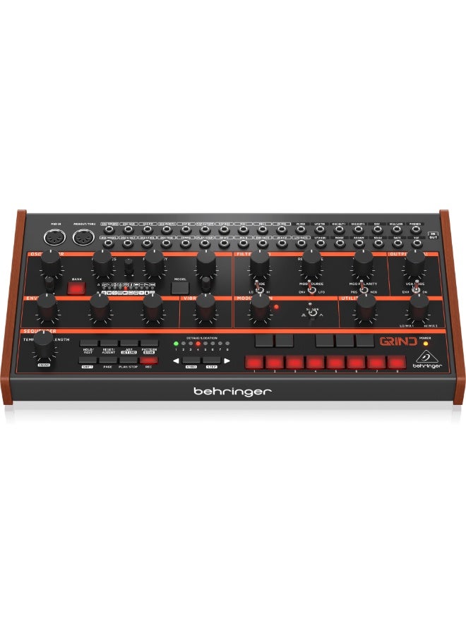 behringer GRIND Hybrid Semi-Modular Synthesizer with 24 Digital Sound Engines, Analog Ladder Filter, 32-Step Sequencer and 16-Voice Poly Chain - Image 4