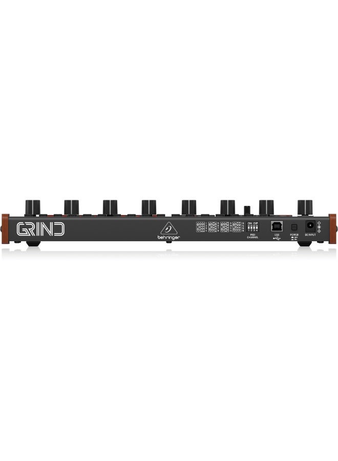 behringer GRIND Hybrid Semi-Modular Synthesizer with 24 Digital Sound Engines, Analog Ladder Filter, 32-Step Sequencer and 16-Voice Poly Chain - Image 2