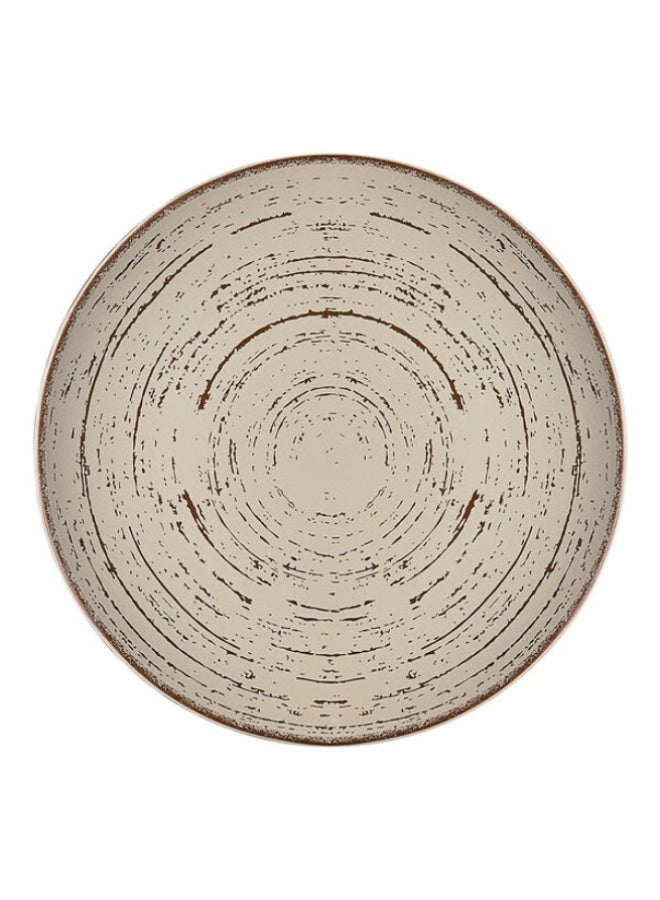 Ariane Premium Fine Porcelain Flat Coupe Elevated Plate 27cm Tornado Sand Dollar - Image 1