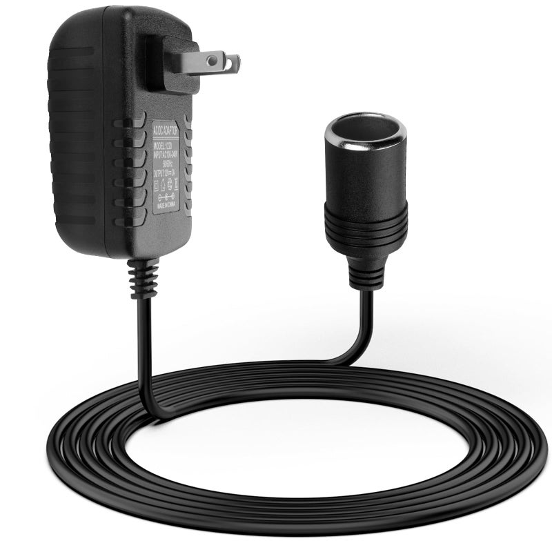 Herfair AC to DC Converter 2A 24W Car Cigarette Lighter Socket Adapter Power Cable 110240V to 12V ACDC for Automobile Home Use Car to Wall Plug Only for Device Under 24W Pack of 1 - Image 3