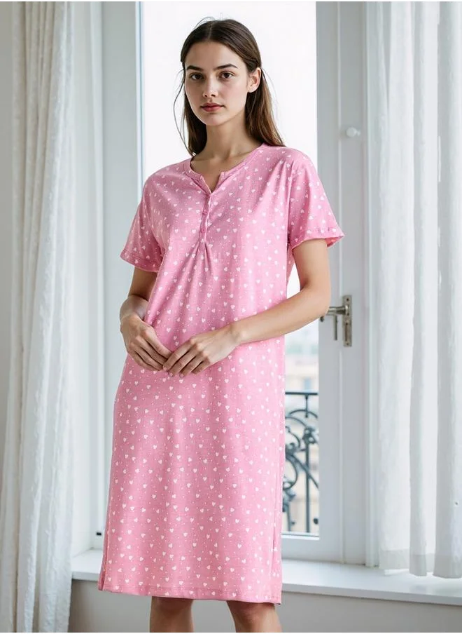 فاف All-Over Printed Night Dress
