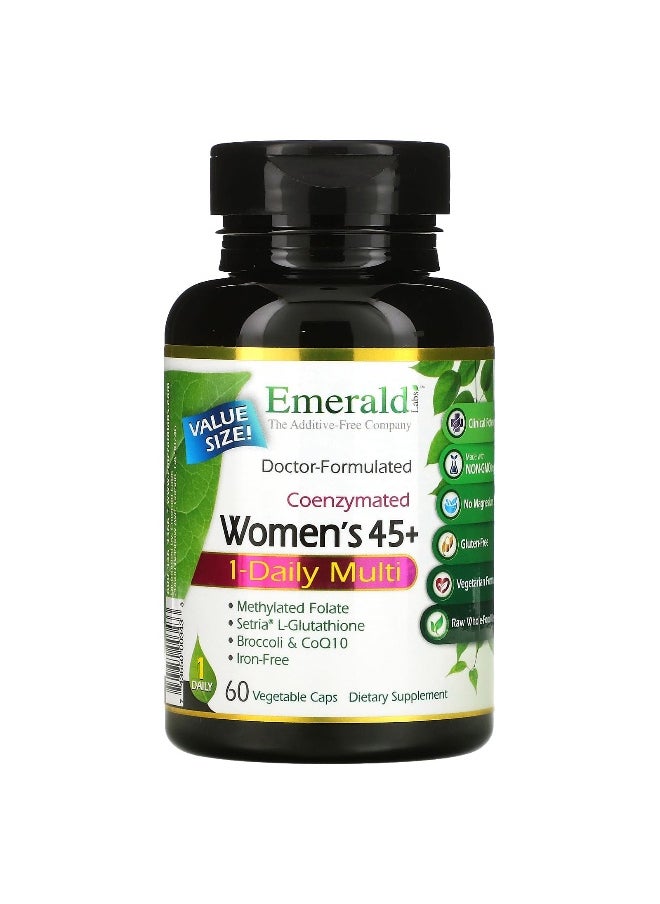 Emerald Laboratories Emerald Laboratories, Coenzymated Women's 45+ 1-Daily Multi, 60 Vegetable Caps  - Image 1