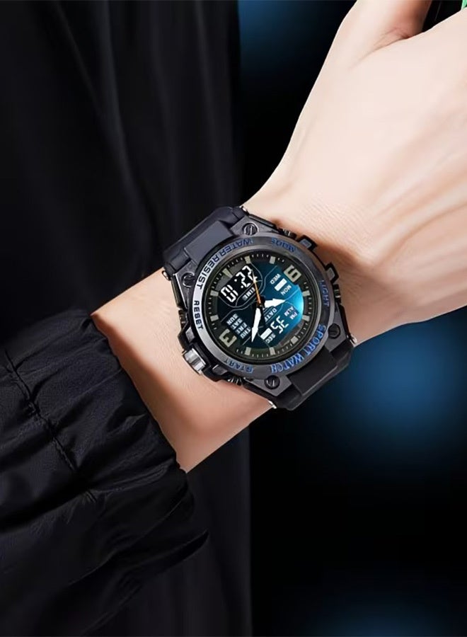 Men's Digital Quartz Watches Sports Outdoor Waterproof Watch Date Multi Function LED Alarm Stopwatch,Glow-In-The-Dark Display - Image 4