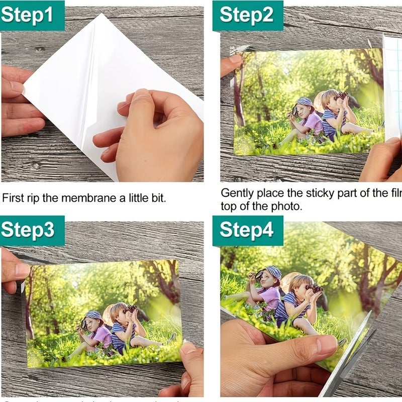 20 Sheets A6 Self Adhesive Laminating Sheets 4.13 by 5.83 Inches Clear Self Sealing Laminate Sheets For Stickers - Image 3