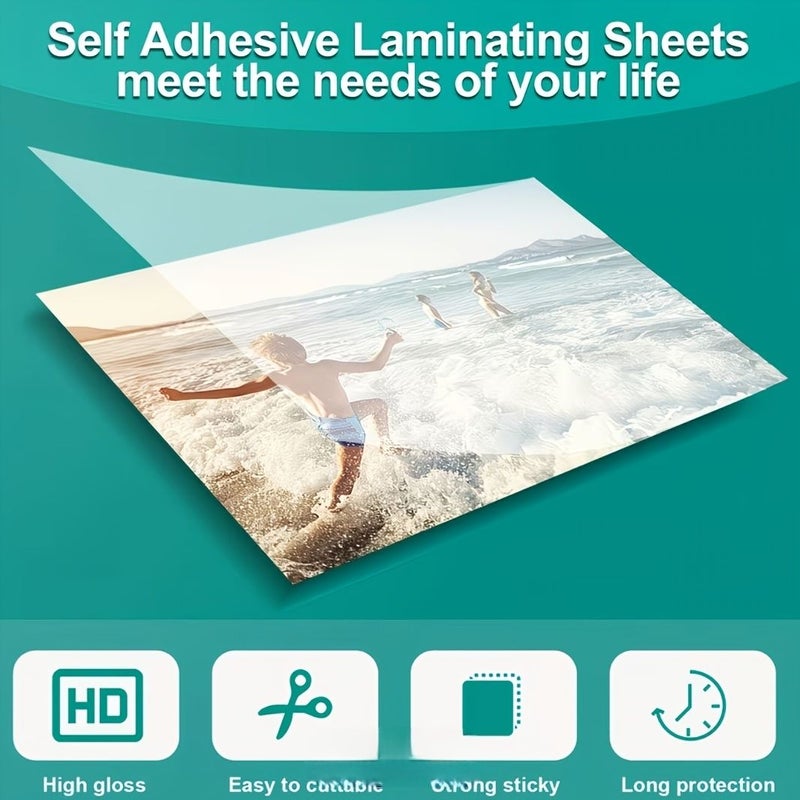 20 Sheets A6 Self Adhesive Laminating Sheets 4.13 by 5.83 Inches Clear Self Sealing Laminate Sheets For Stickers - Image 5