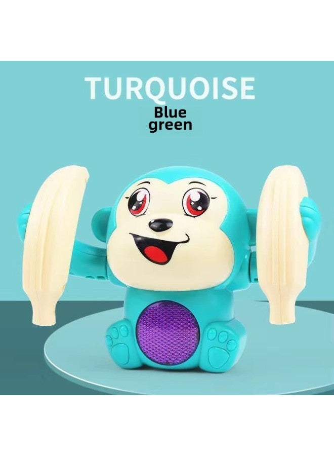 Baby Toy Baby 0-1 Soud Mots 3 Infants 6 Months Boys Girls Semi-Puzzle To Electric-Color:Turning Bucket Monkey (blue) - Image 1