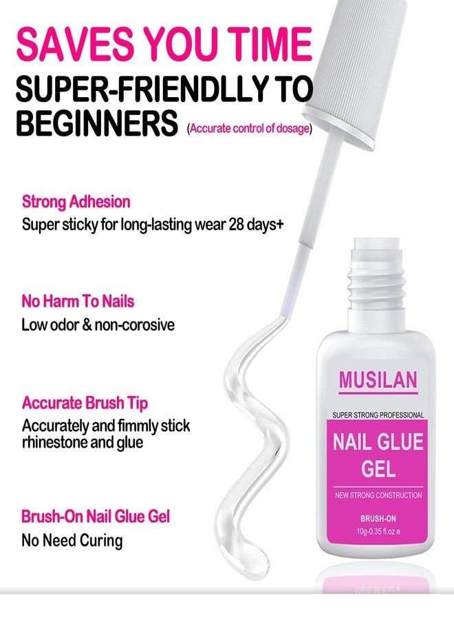 MUSILAN New Upgrade Nail Glue and Glue Remover Kit,Super Strong Nail Glue Gel for Press On Acrylic Nails Tips and Quickly Nail Glue Removes for Fake Nail Remover,Long Lasting Fake Acrylic Nails Glue Gel Kit - Image 3