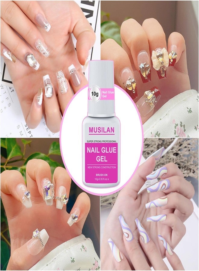 MUSILAN New Upgrade Nail Glue and Glue Remover Kit,Super Strong Nail Glue Gel for Press On Acrylic Nails Tips and Quickly Nail Glue Removes for Fake Nail Remover,Long Lasting Fake Acrylic Nails Glue Gel Kit - Image 4