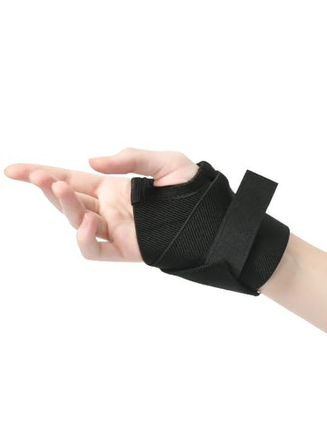 ZEDAN Elastic Blend Arthritis Wrist Band Support For Men & Women With Thumb Sports Injuries | Hand Support, Brace For Pain Relief Supporter Fit Right Left Hands, Free Size (Black) - Image 2