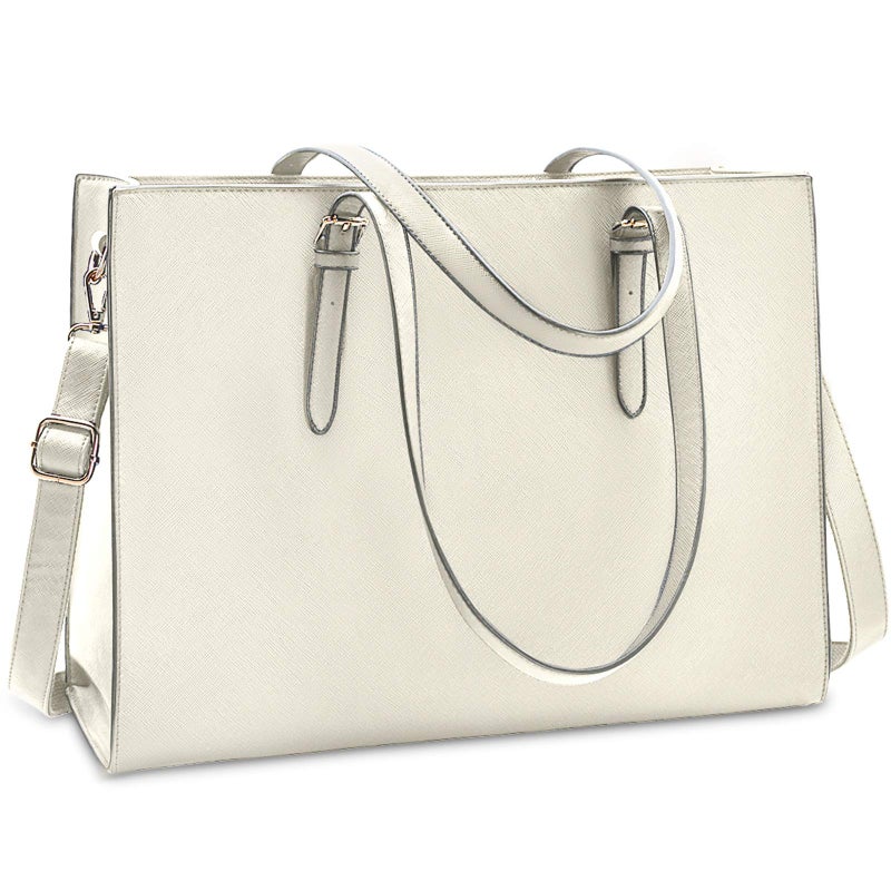 NUBILY Laptop Bag for Women Waterproof Lightweight Leather 15.6 Inch Computer Tote Bag Business Office Briefcase Large Capacity Handbag Shoulder Bag Professional Office Work Bag - Image 1