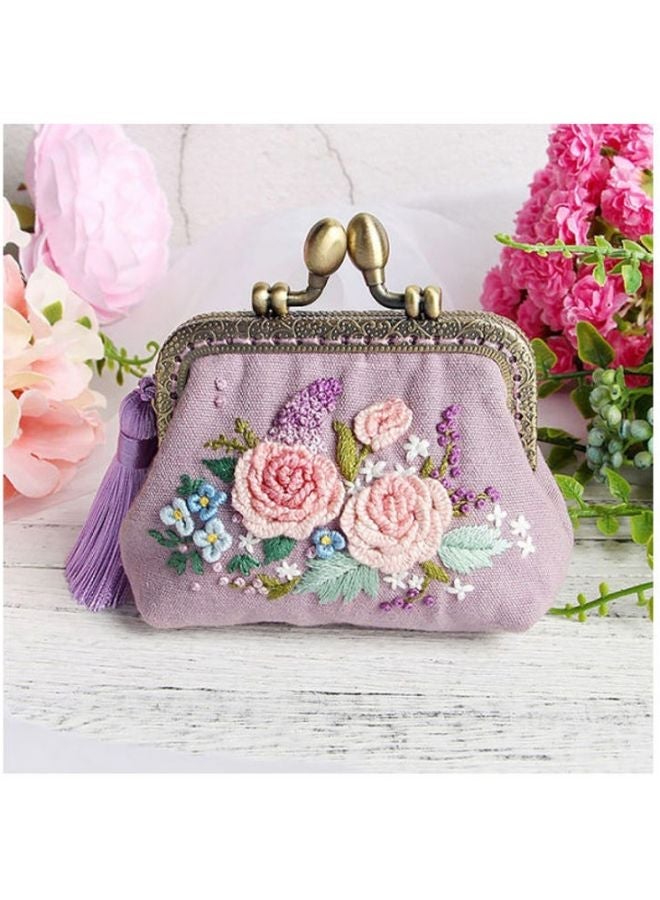 NIBEMINENT Embroidery Diy Handmade Material Purple/Pink/Green - Image 2