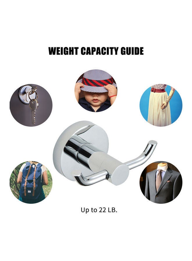 NIBEMINENT Wall Mount Heavy Duty Stainless Steel Hook Silver 9.50 x 6.50 9.50cm - Image 3