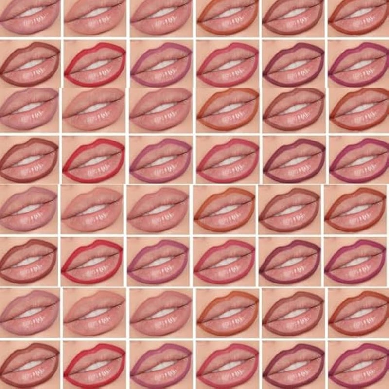 12 Colors High Pigmented Smooth Lip Liner Set, Long Lasting Fade Resistant Lip Pencil, Smudge-proof & Waterproof Red Nude Matte Velvet Lipstick Pen - Image 3