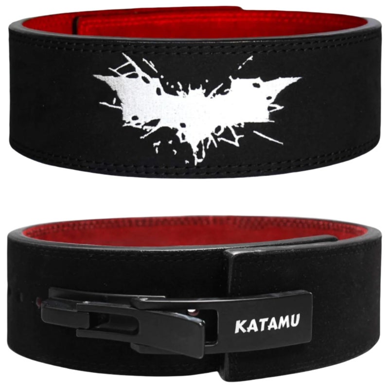 Katamu Vengeance USPA IPL Approved Lever Belt Premium 10mm and 13mm Leather Powerlifting Belt for Men and Women Steel Lever Buckle 4 Inch Back Support for Deadlifts - Image 2