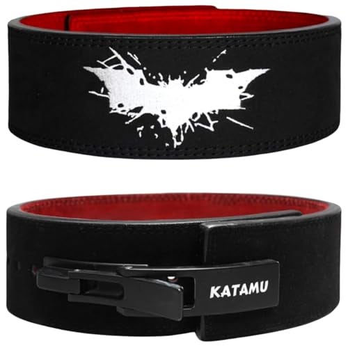 Katamu Vengeance USPA IPL Approved Lever Belt Premium 10mm and 13mm Leather Powerlifting Belt for Men and Women Steel Lever Buckle 4 Inch Back Support for Deadlifts - Image 1