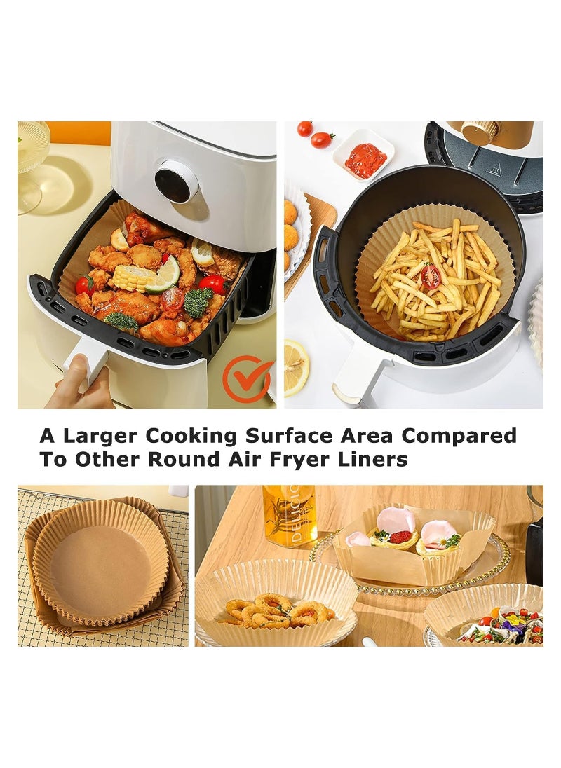 Eworld - Set of 100 Air Fryer Disposable Paper Liners, Square Waterproof Baking Parchment Paper for Air Fryer, Oven, and Microwave, Convenient for Baking, Roasting, and More - Image 1