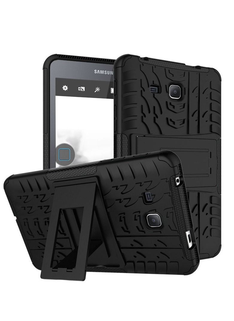 KASTWAVE - Protective Case Cove With Kickstand For Samsung Galaxy Tab A 2016 T280 Black - Image 1