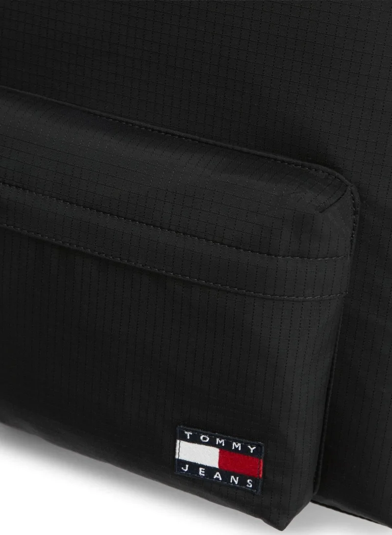 Tommy Jeans Black Essential Ripstop Dome Backpack for Men | Best Price UAE