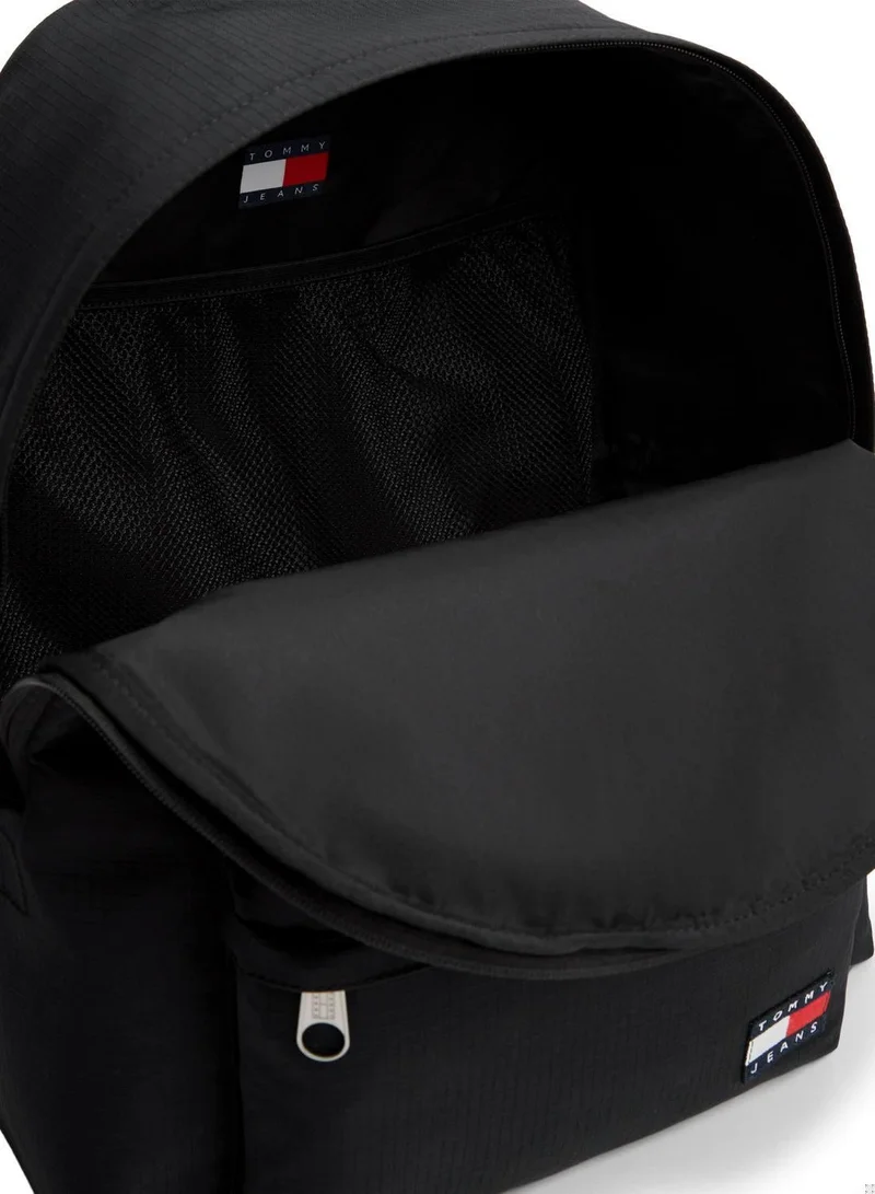 Tommy Jeans Black Essential Ripstop Dome Backpack for Men | Best Price UAE