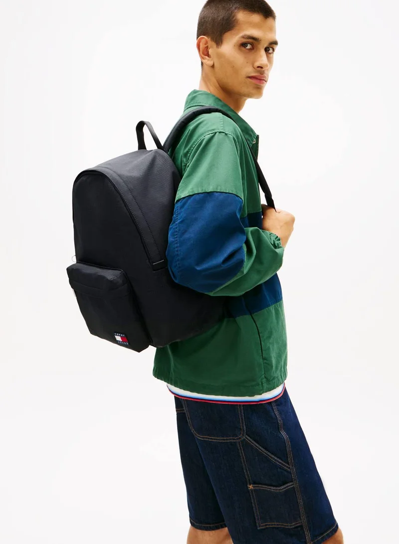 Tommy Jeans Black Essential Ripstop Dome Backpack for Men | Best Price UAE