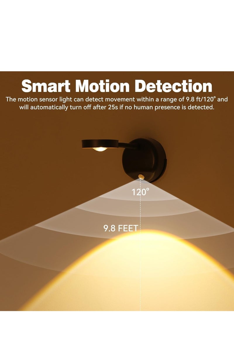 فلوشرينيك مصباح LED مزود بمستشعر حركة على شكل عين قطة، مثبت على الحائط، قابل للتثبيت على الشاشة، إضاءة مميزة، قابل للتعتيم، قابل للدوران 360 درجة، قابل لإعادة الشحن، مناسب للوحات الفنية - Image 2