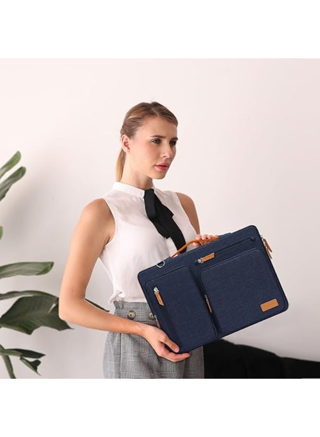 Mosiso 360° Protective Laptop Messenger and Shoulder Bag, Side Open Design with 4 Zipper Pockets and Top Handle, Waterproof Padded Laptop Case for Men and Women - Image 4