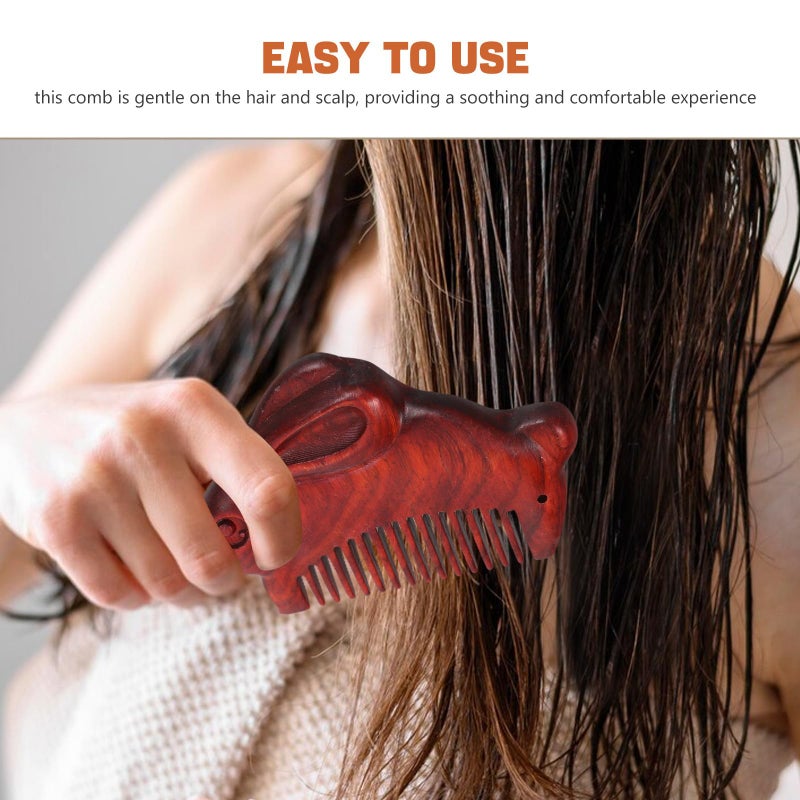 Fine Tooth Wooden Pocket Comb For Travel Detangling Hair And Beard Styling - Image 4