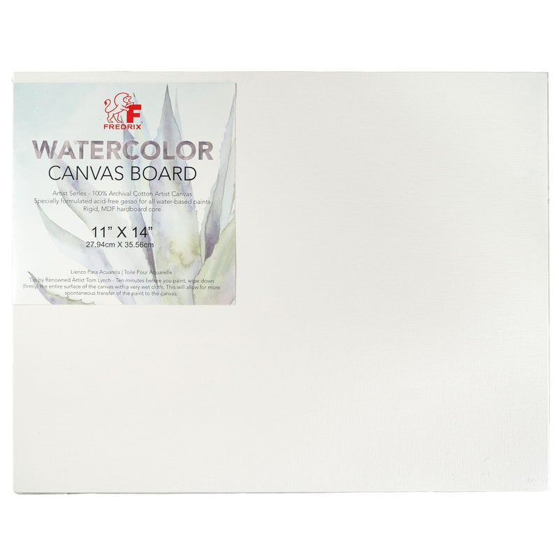فريدريكس سلسلة Fredrix Artist Series Watercolor Archival Canvas Board 11 "" × 14 "" أبيض - Image 1
