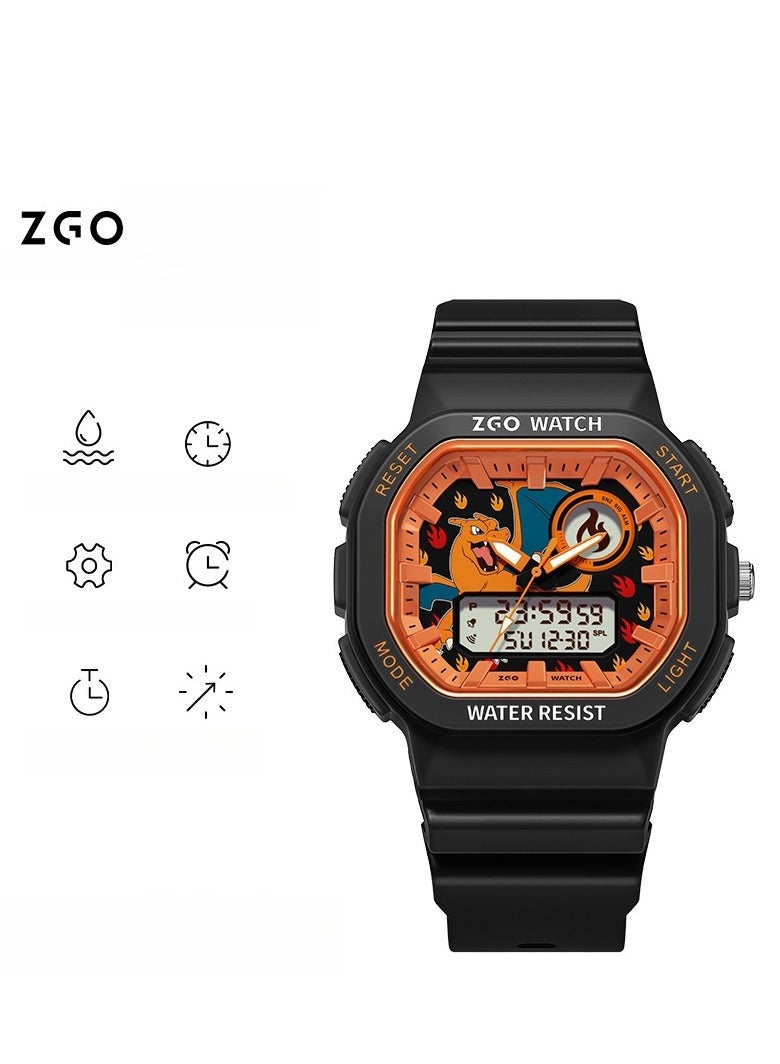 ZGO ساعة إلكترونية رياضية متعددة الوظائف مقاومة للماء هدية للطلاب - Image 1