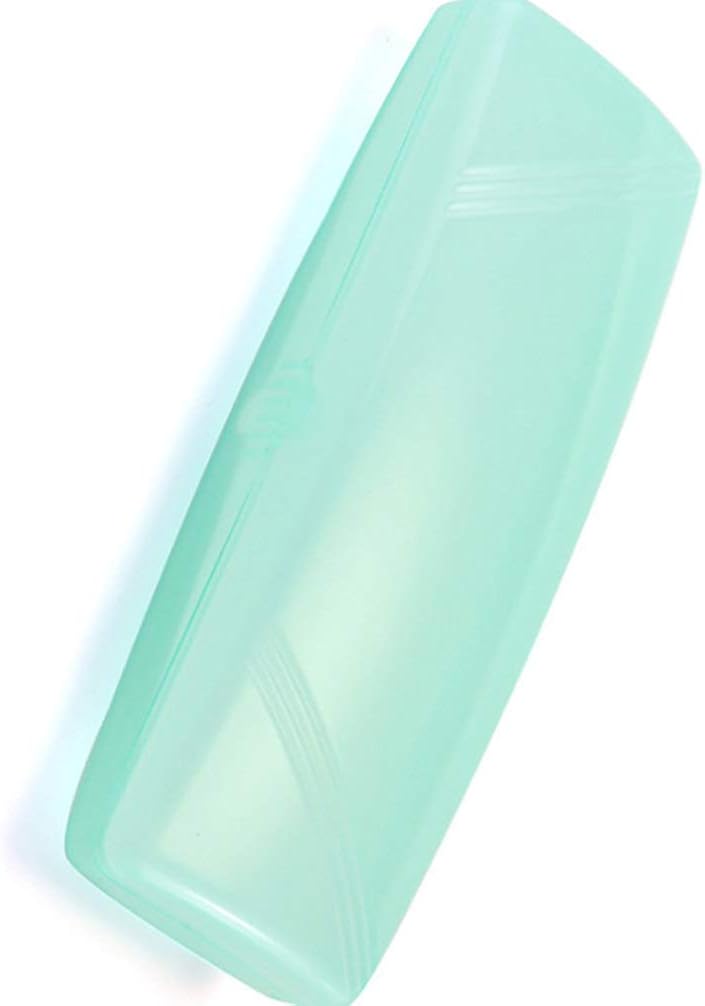 comfrt 5PCS Plastic Eyeglasses Case Anti-pressure Clear Glasses Case Protector Portable Hard Case Box (Light Green) - Image 2