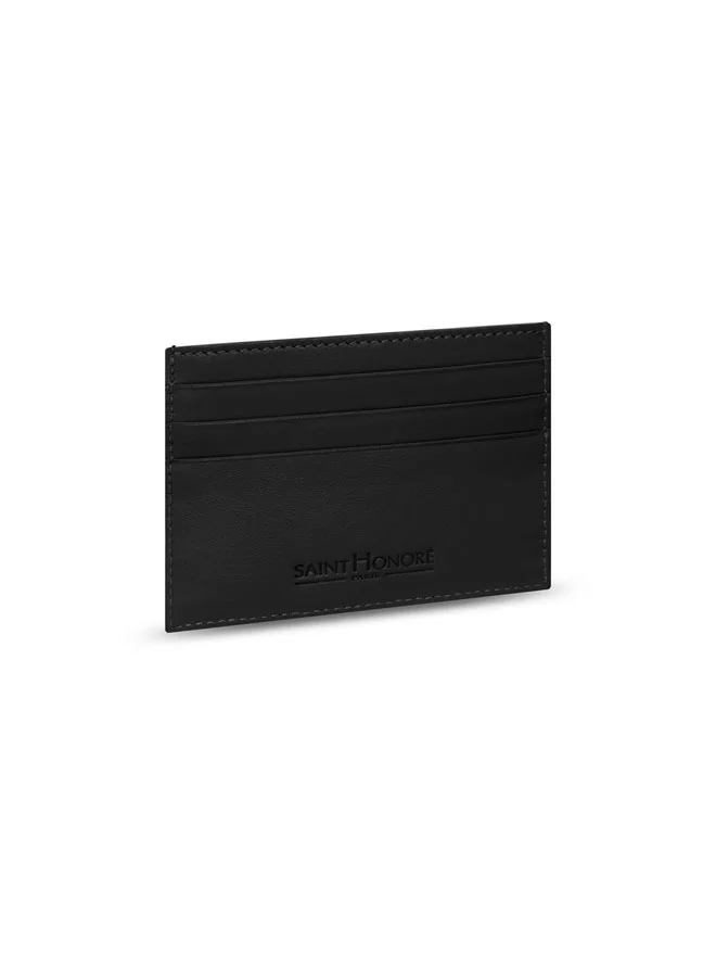 Saint Honore Paris black Core Black Leather Card Case for Men for Men | Best Price UAE