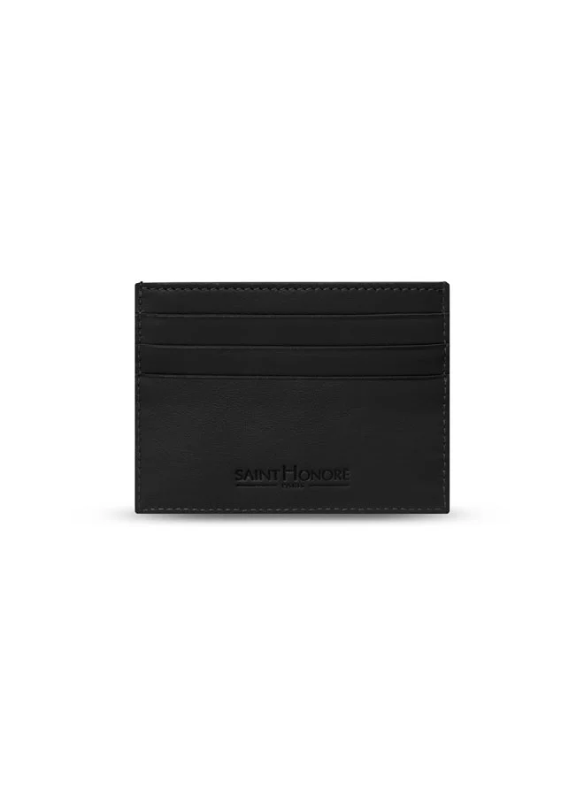 Saint Honore Paris Core Black Leather Card Case for Men